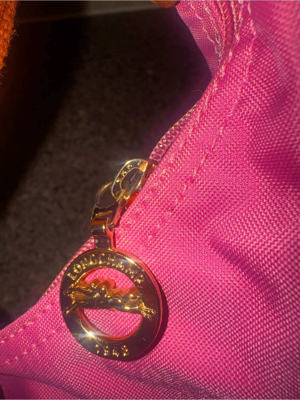 Longchamp Le Pliage Barbie pink canvas hobo bag (shoulder/crossbody/travel) - Picture 8 of 10
